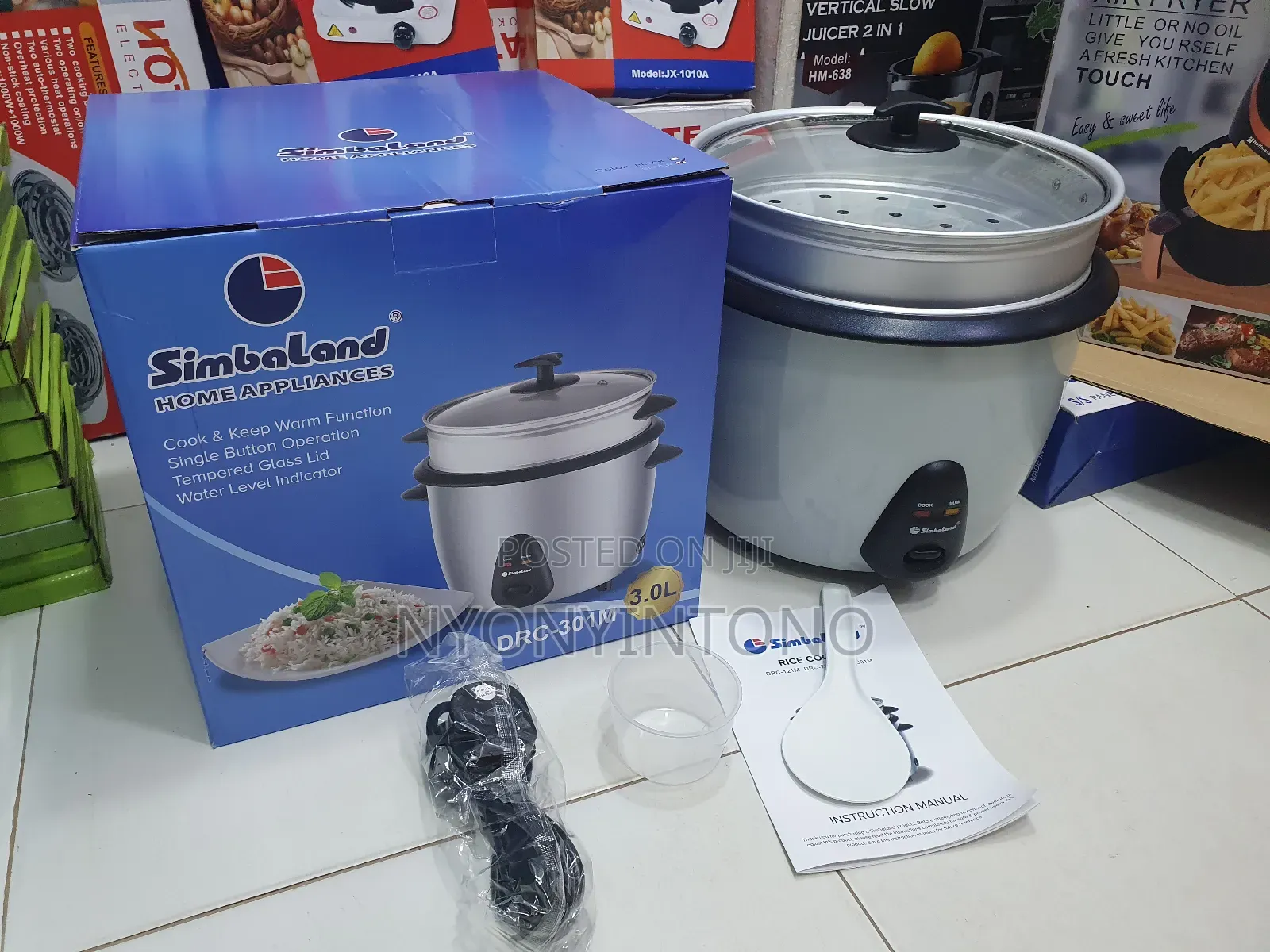 New 3L Simbaland Top Quality Rice Cooker 2yrs Warrantee