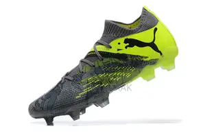 Grey/Green Puma Future 7 Ultimate Low FG Football Shoes