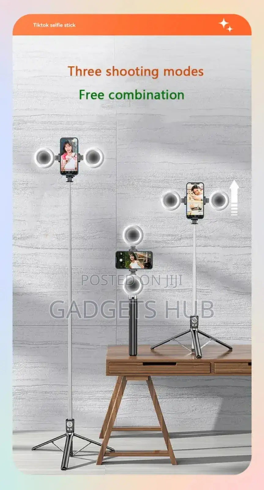 Phone Holder Selfie Stick for Tiktok Live Tripod Stand