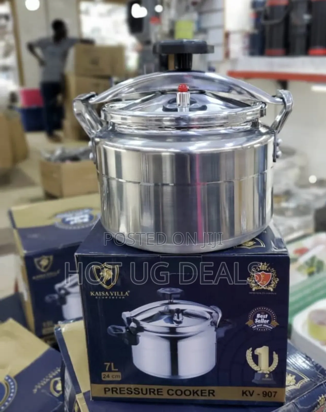 7L Stainless Steel Pressure Cooker - Silver