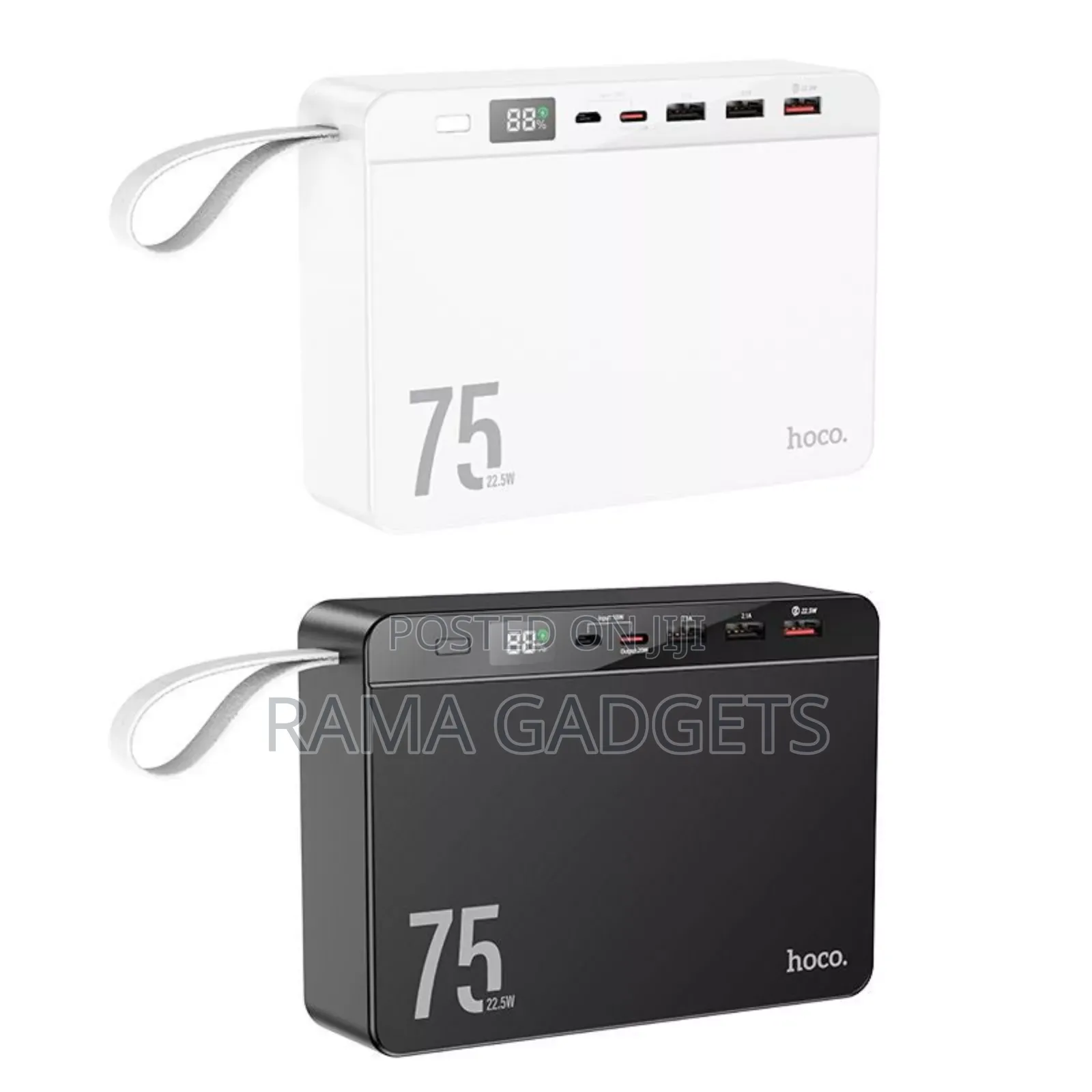 Hoco J94 75000mah Digital Display Power Bank - Black