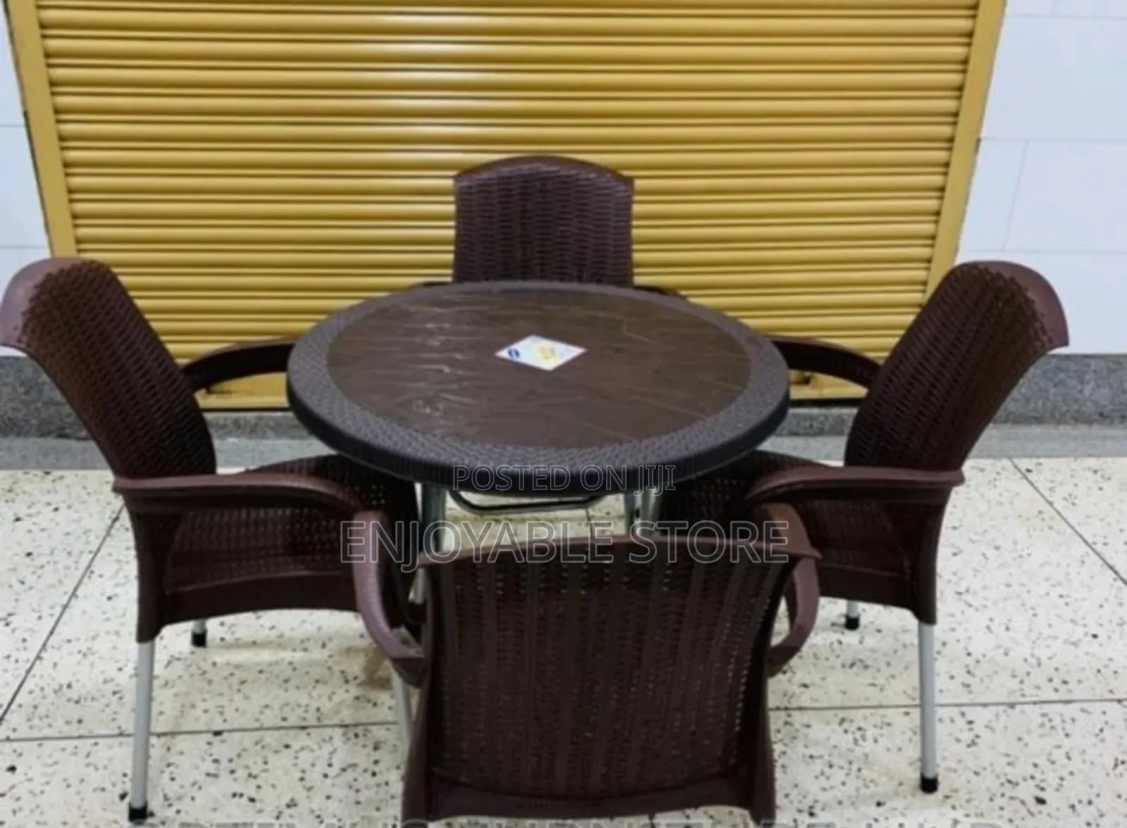 Enjoy Plastic Table and 4 Chairs Set