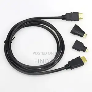 3 in 1 HDMI Cable 1.5m MINI HDMI Female to Micro Male Header