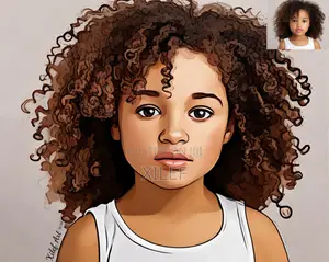 Cartoon Art Wall Portrait for Your Baby