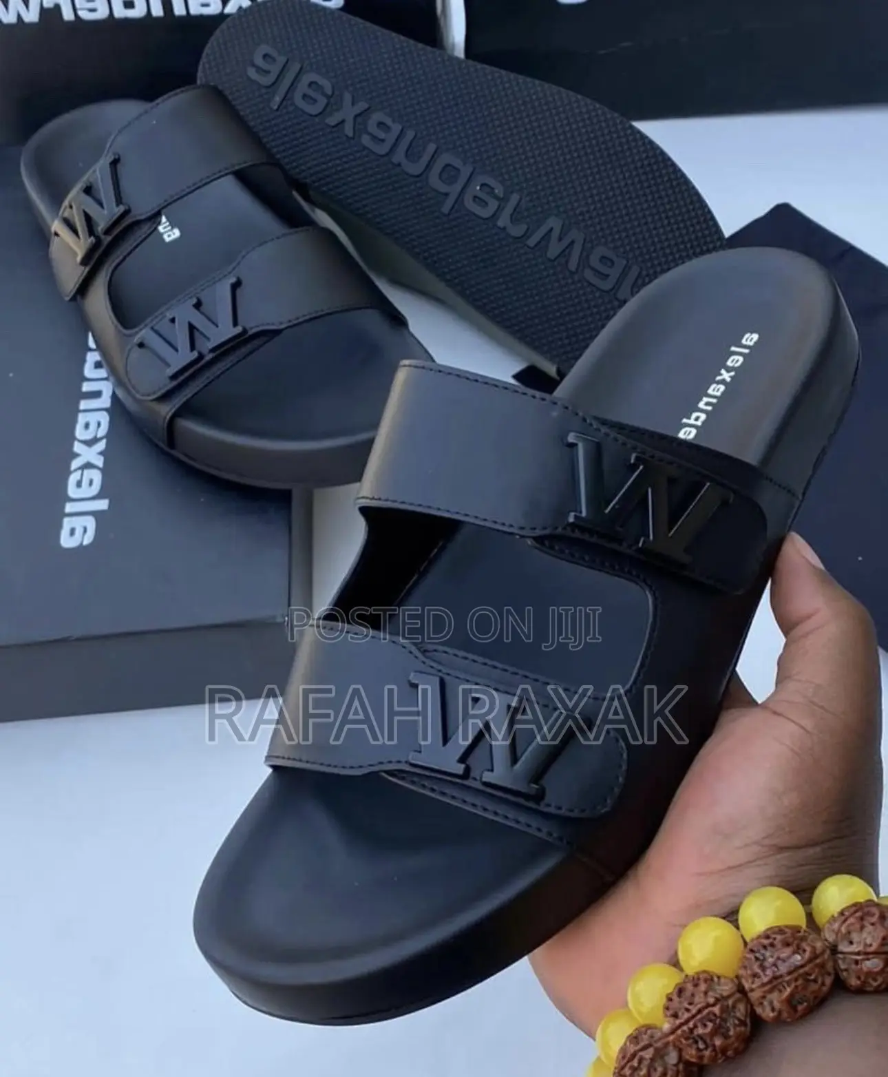 Original Triple Black Alexander Wang Pam Luxury Sandals