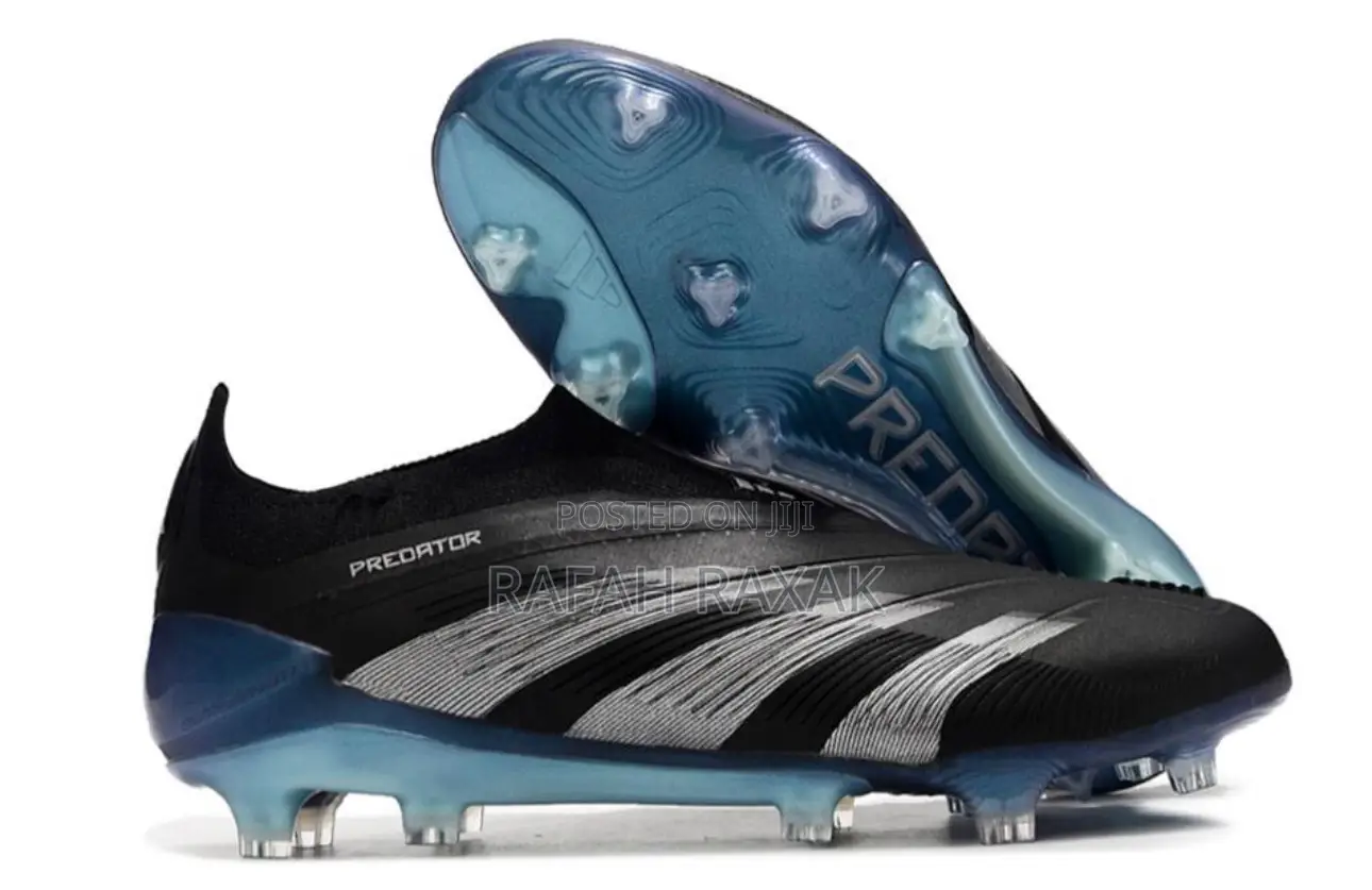 Black Adidas Predator Nightstrike FG Laceless Soccer Boot