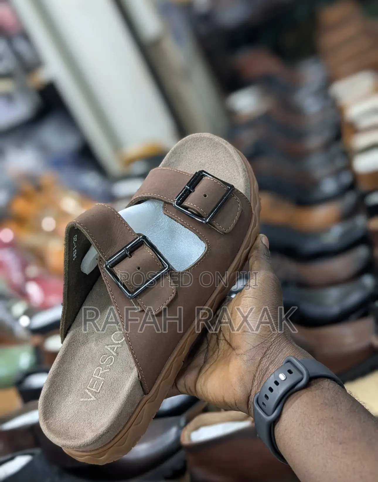 Original Men’S Versace Luxury Double Strap Sandals