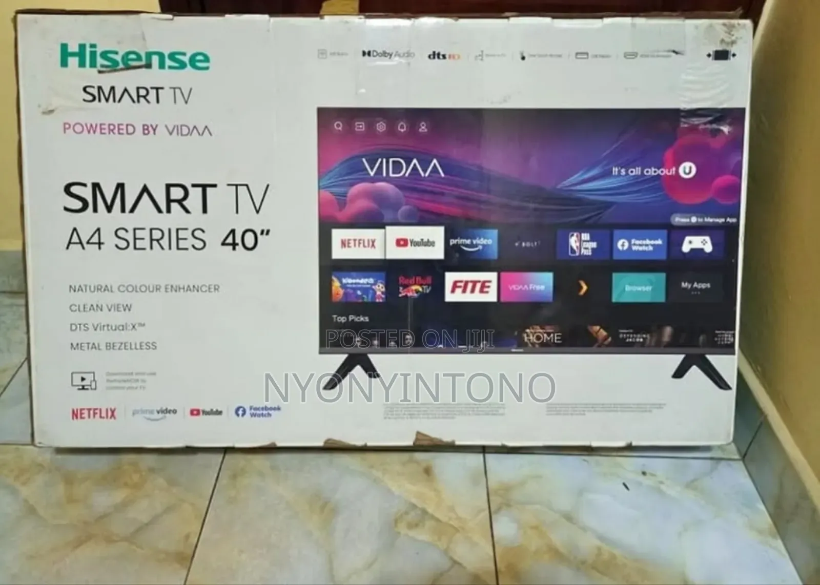 Hisense 40" Smart Tv With Inbuilt Free to Air Decorder