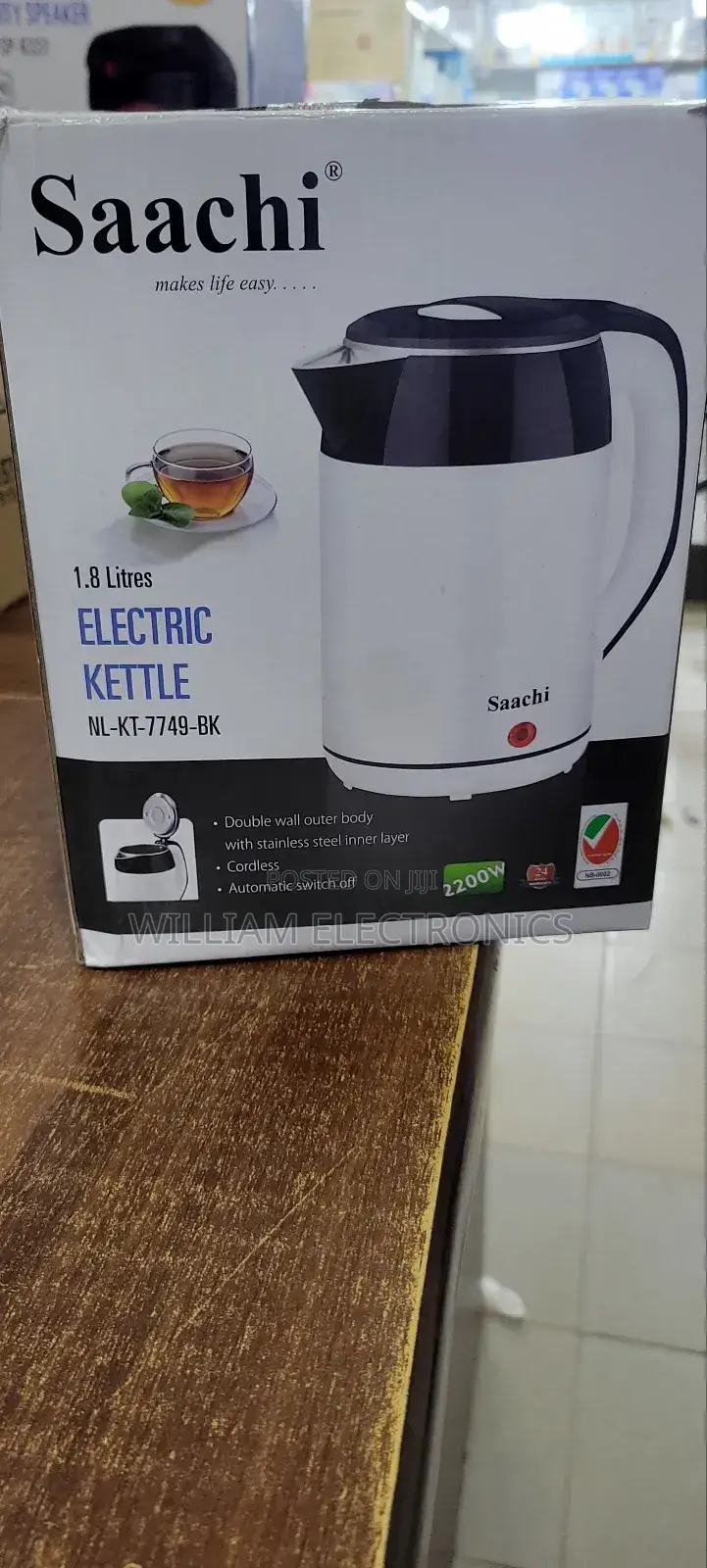 Stainlesssteel Inner Layer Electric Kettle/1.8lsaachi Kettle