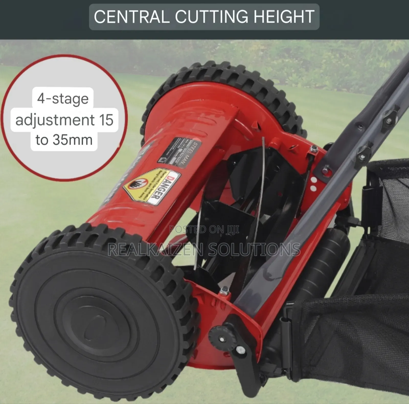 German STAHLMANN Royalcut 35L Manual Push Lawn Mower 40cm