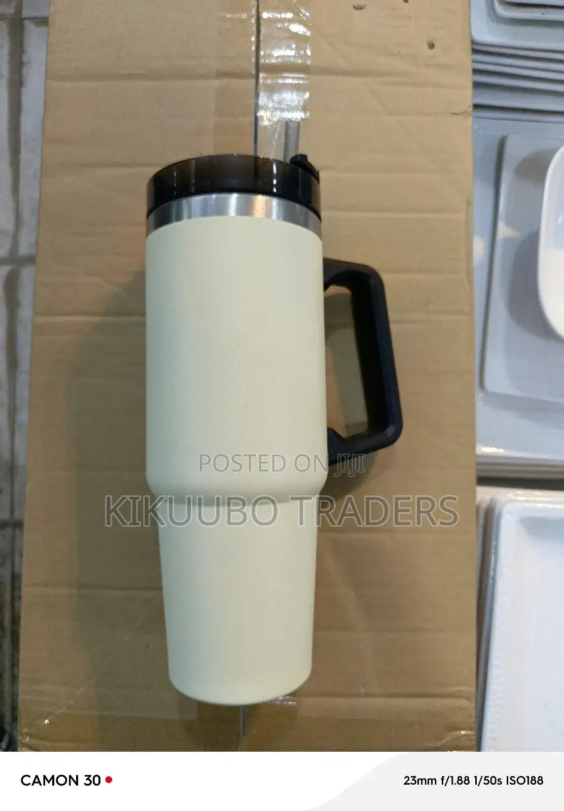 Insulated Thermo Travel Cup With Straw