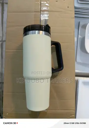 Insulated Thermo Travel Cup With Straw