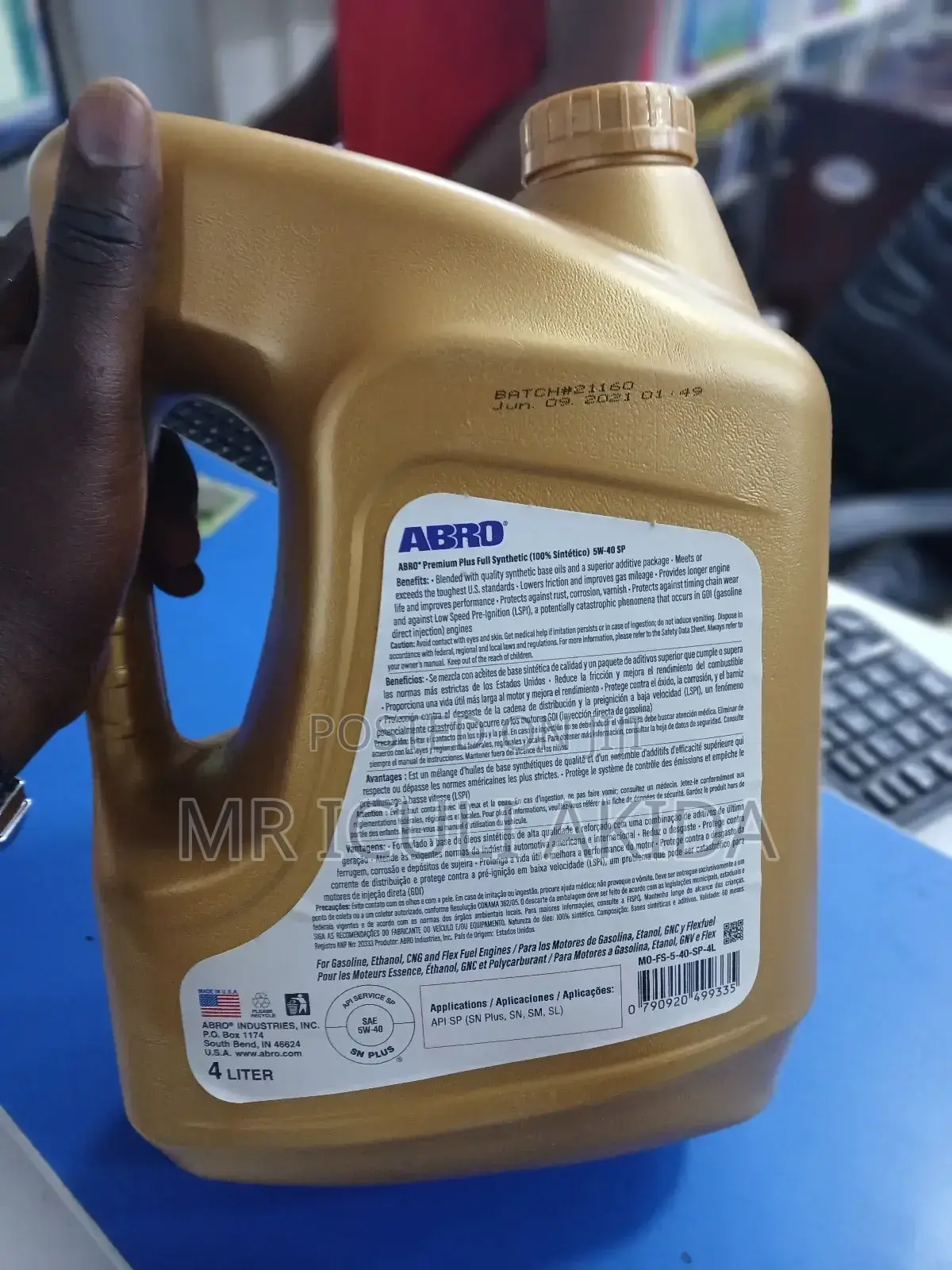 Abro USA 4litrs Original Premium Plus Synthetic 5w-40 Oil