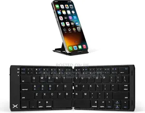 Photo - Foldable Bluetooth Keyboard, Wireless With Stand Holder
