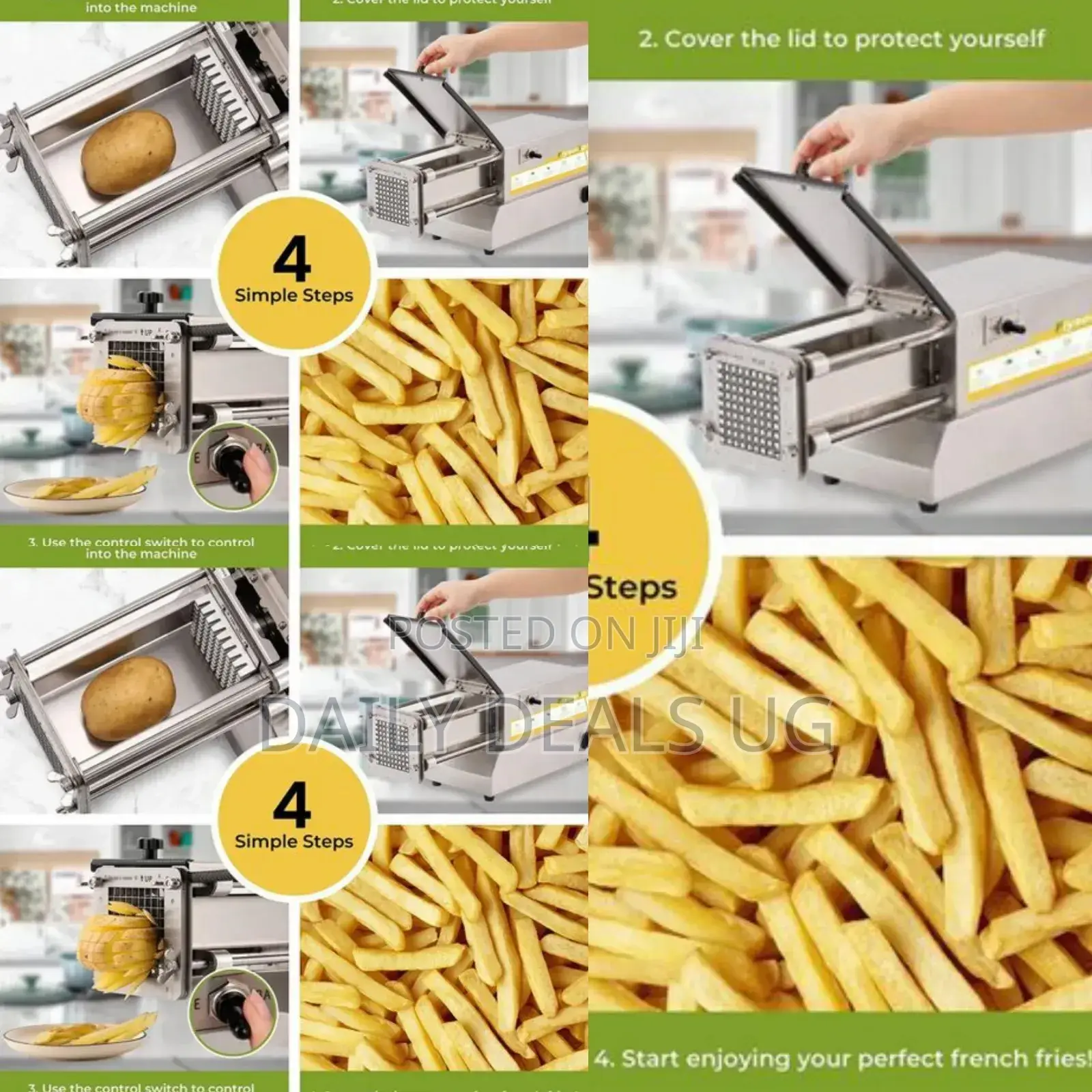 4 Steps Commercial Chips Cutter