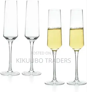 6pcs Long Stem Champagne Seamlesss Glasses