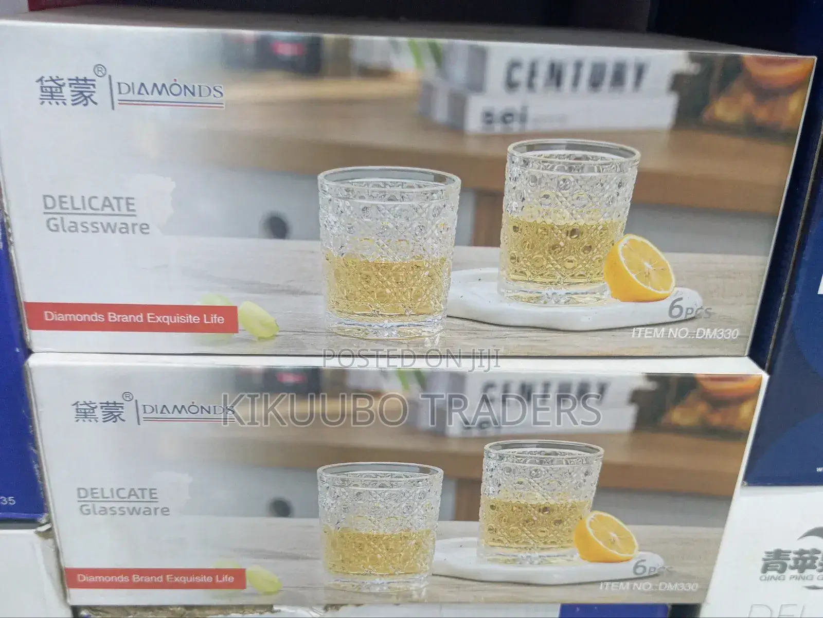 6pcs Diamond Crystal Whiskey Glasses