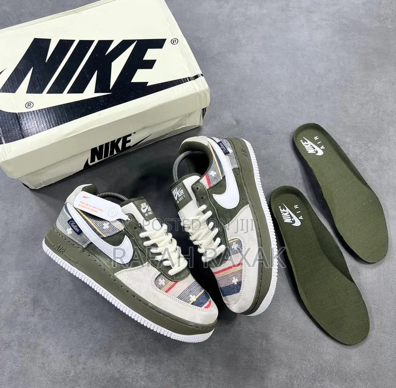Original New Nike Air Force Out Side Green Sneaker