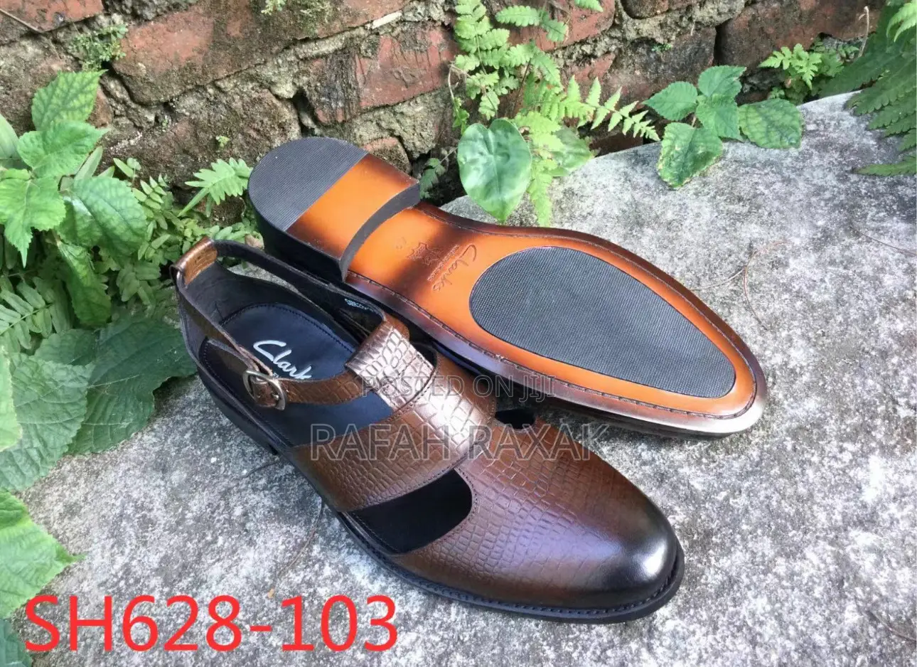 Original Men’S Clarks Breathable Leather Open Shoes