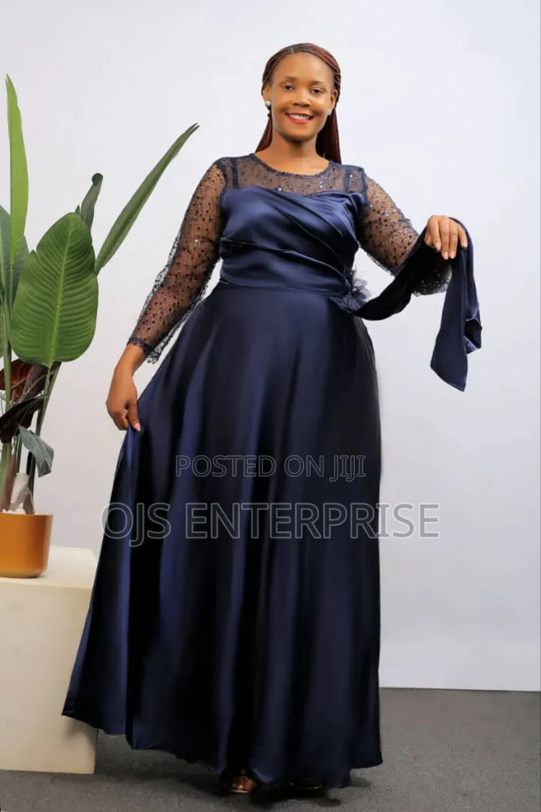 Satin Long Party Dress