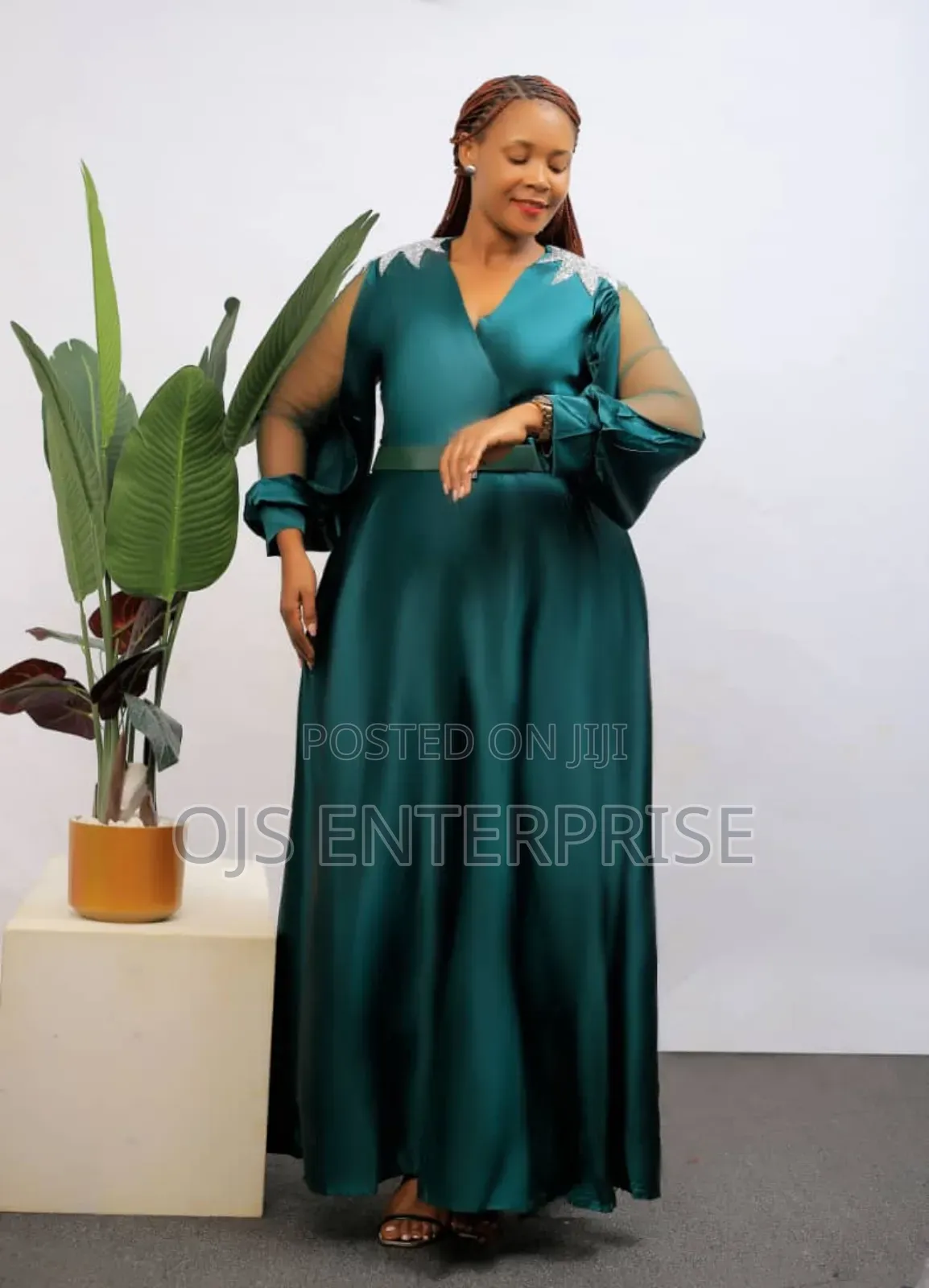 Satin Long Party Dress