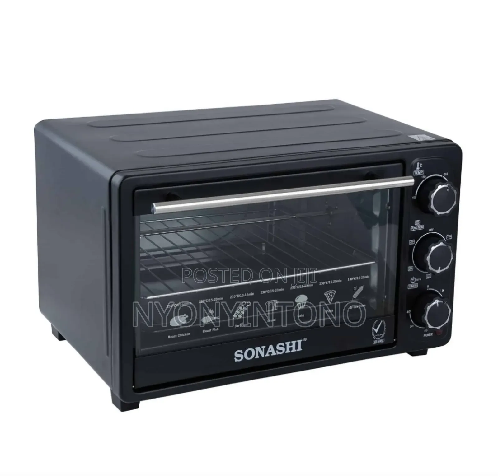 Sonashi 21-Liters Oven With Grill and 2yrs Warrantee
