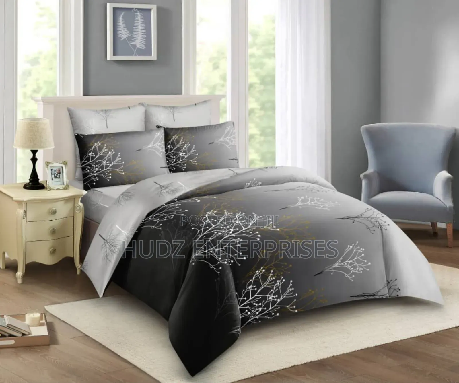 4pc Duvet 5x6 Dark Gray