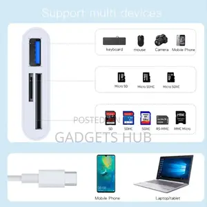 3 in 1 Type C SD TF Card Reader