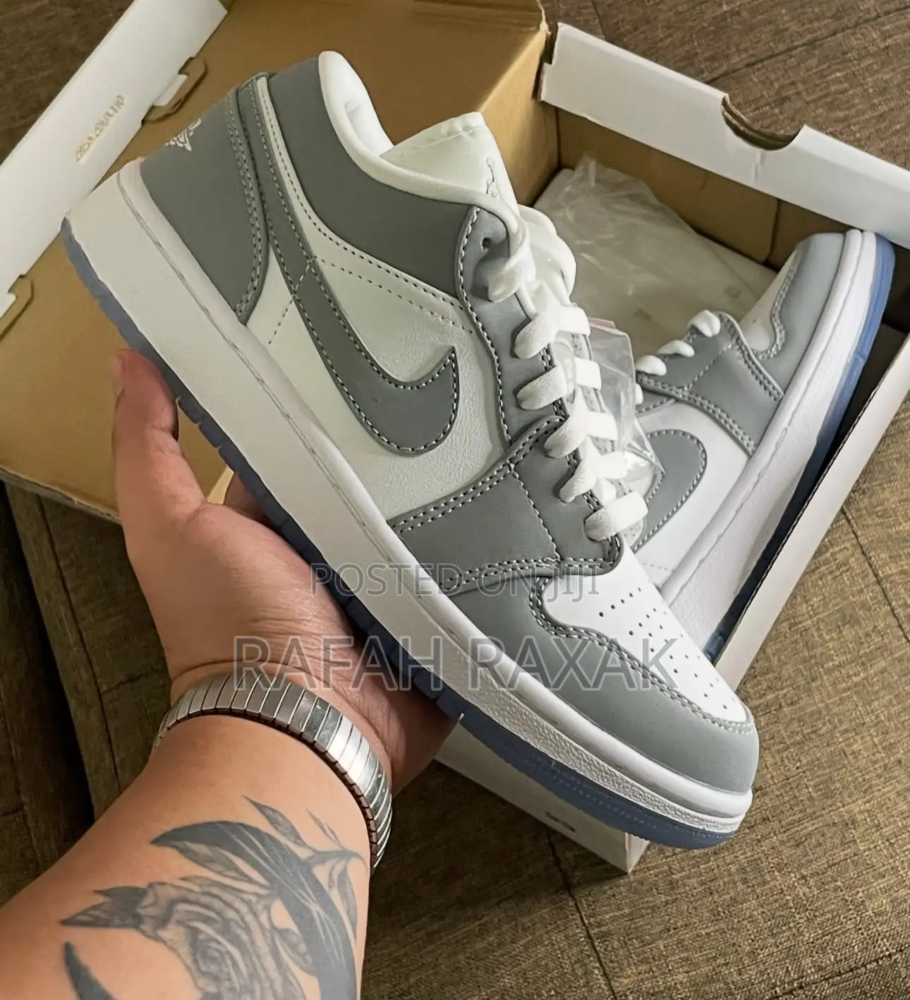 Unisex Nike Air Jordan 1 Low Wolf Grey Sneaker