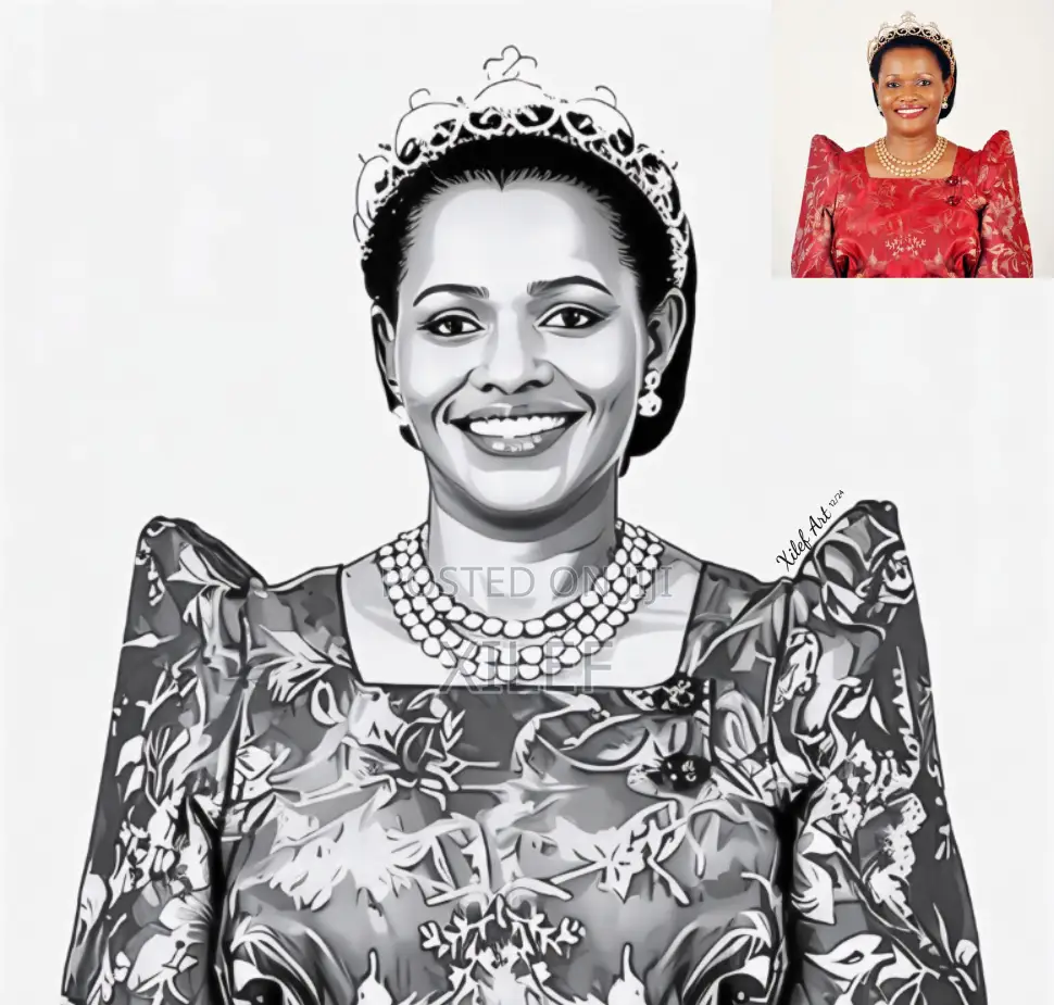 Kabaka and Nnabagereka Wall Art Portrait — Let's Draw Yours