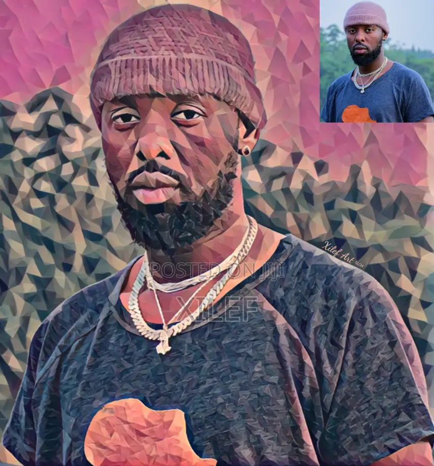 Kenzo's Polygon Art Wall Portrait — Let's Draw Yours Too