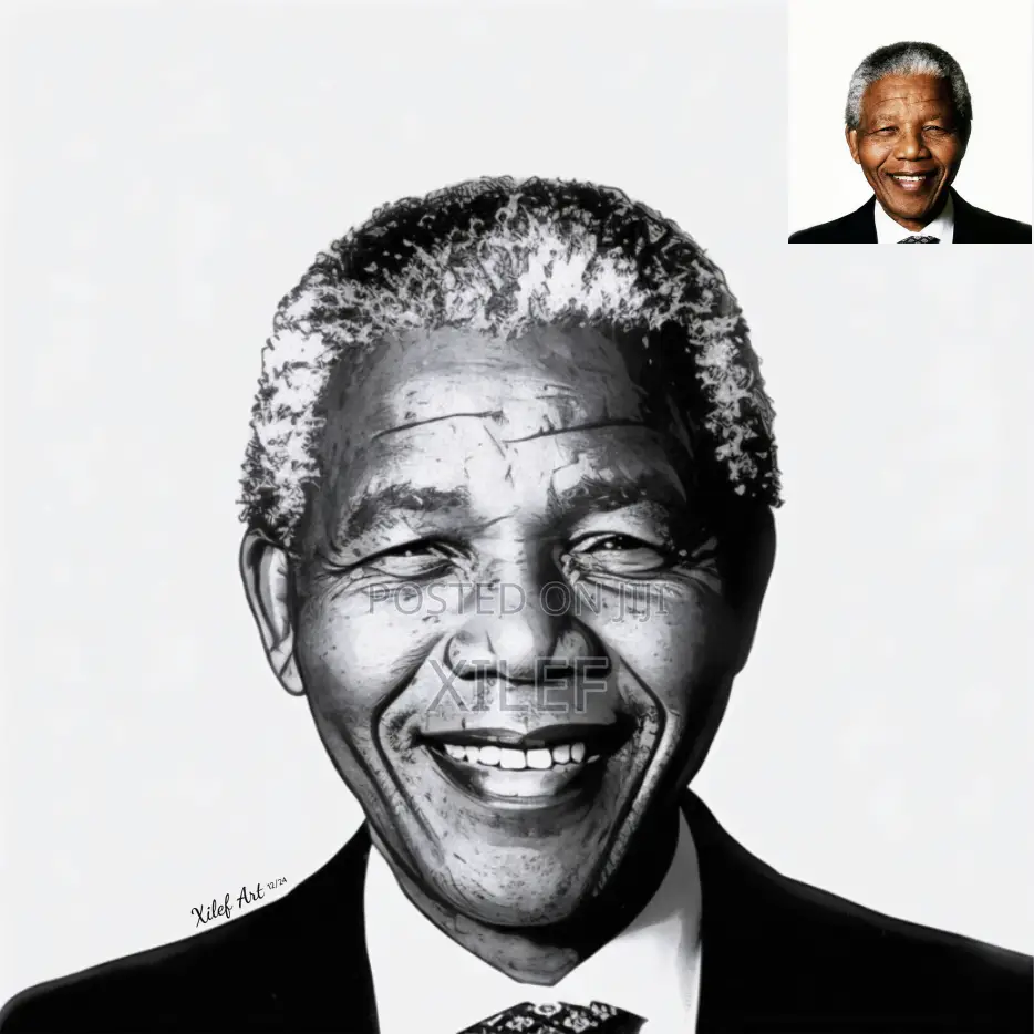 Nelson Mandela's Art Wall Portrait — Let's Draw Yours Too