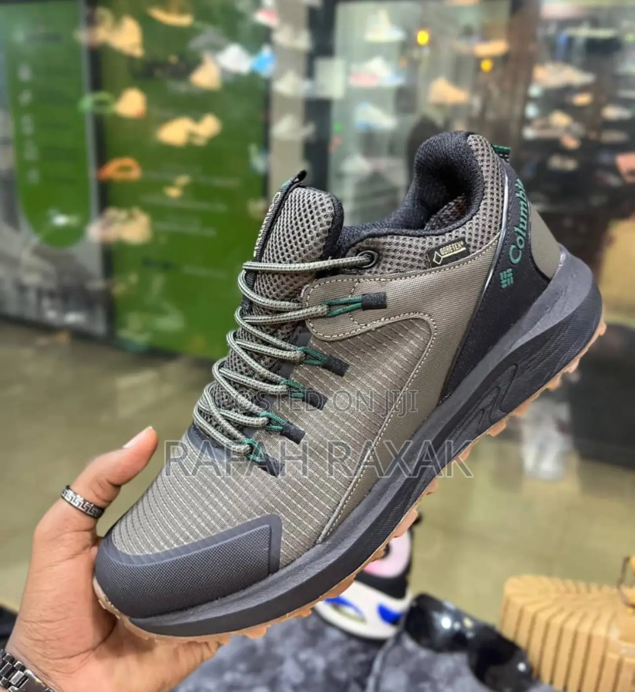 Army Green Columbia Trailstorm Waterproof Hiking Sneakers