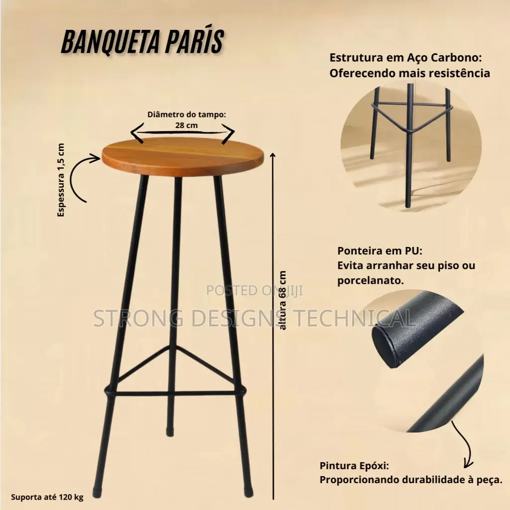 A Set of 2 Bar Stools / High Counter Chairs.