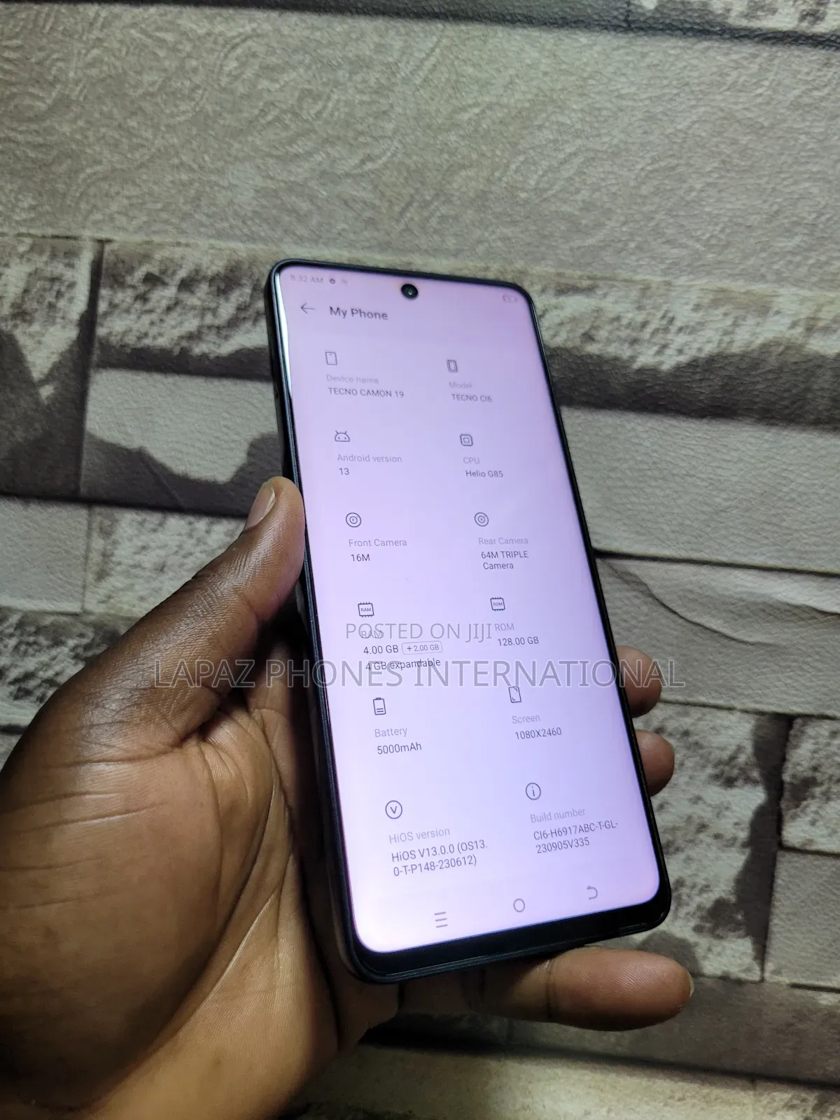 Tecno Camon 19 128 GB Black