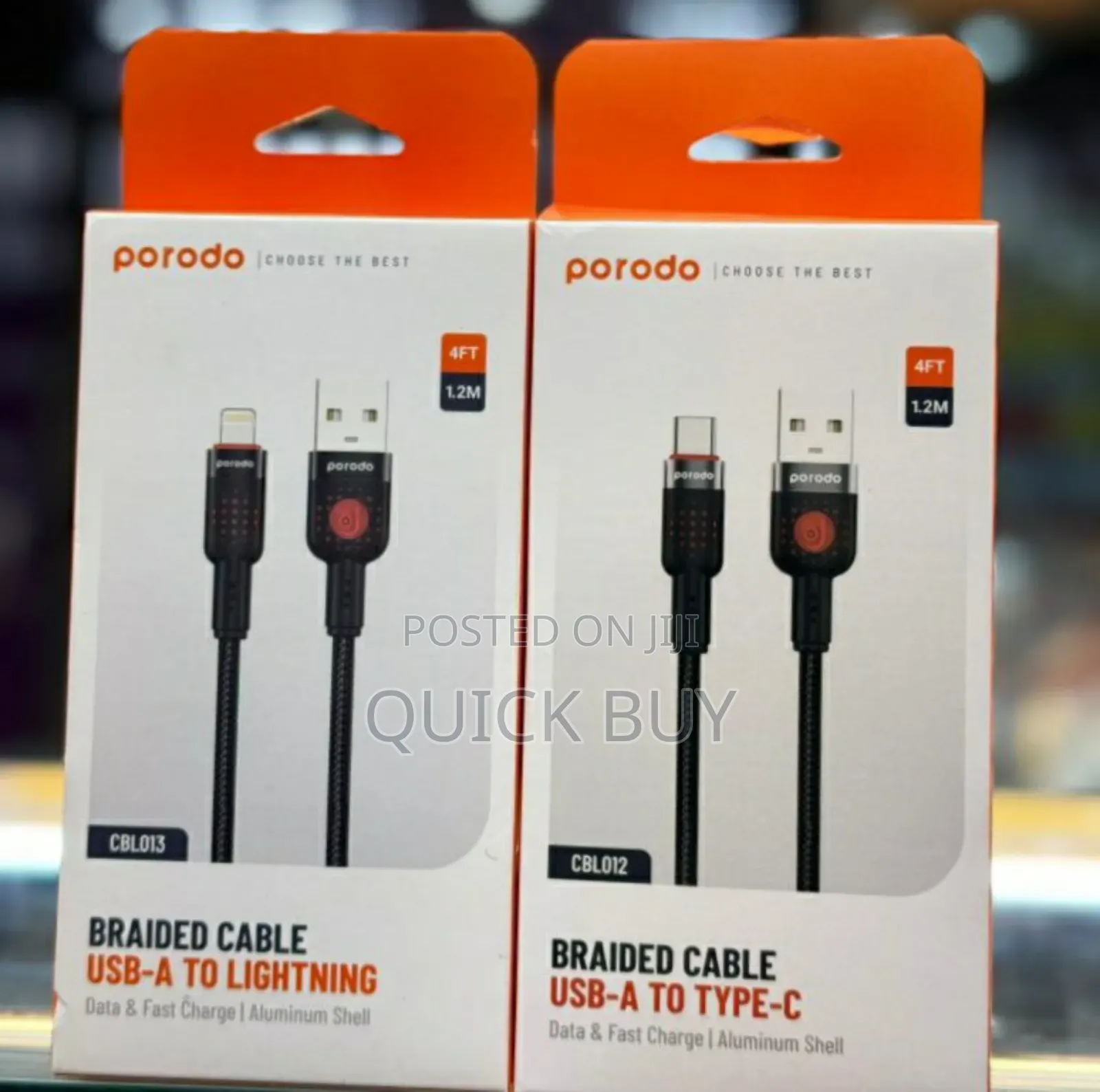 Original Porodo Braided Cable USB
