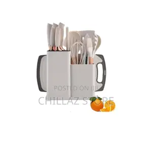 19pcs Silicone Kitchen Cooking Utensils Holder.