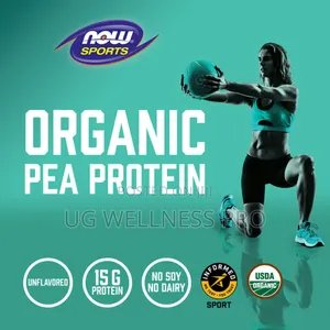 NOW Foods Organic Pea Protein Powder, Pure Unflavored 680g