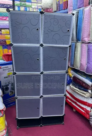 Simple 2 Columns Plastic Wardrobe