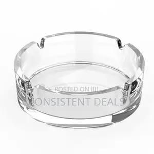 Glass Ashtray for Cigarettes, Portable Decorative