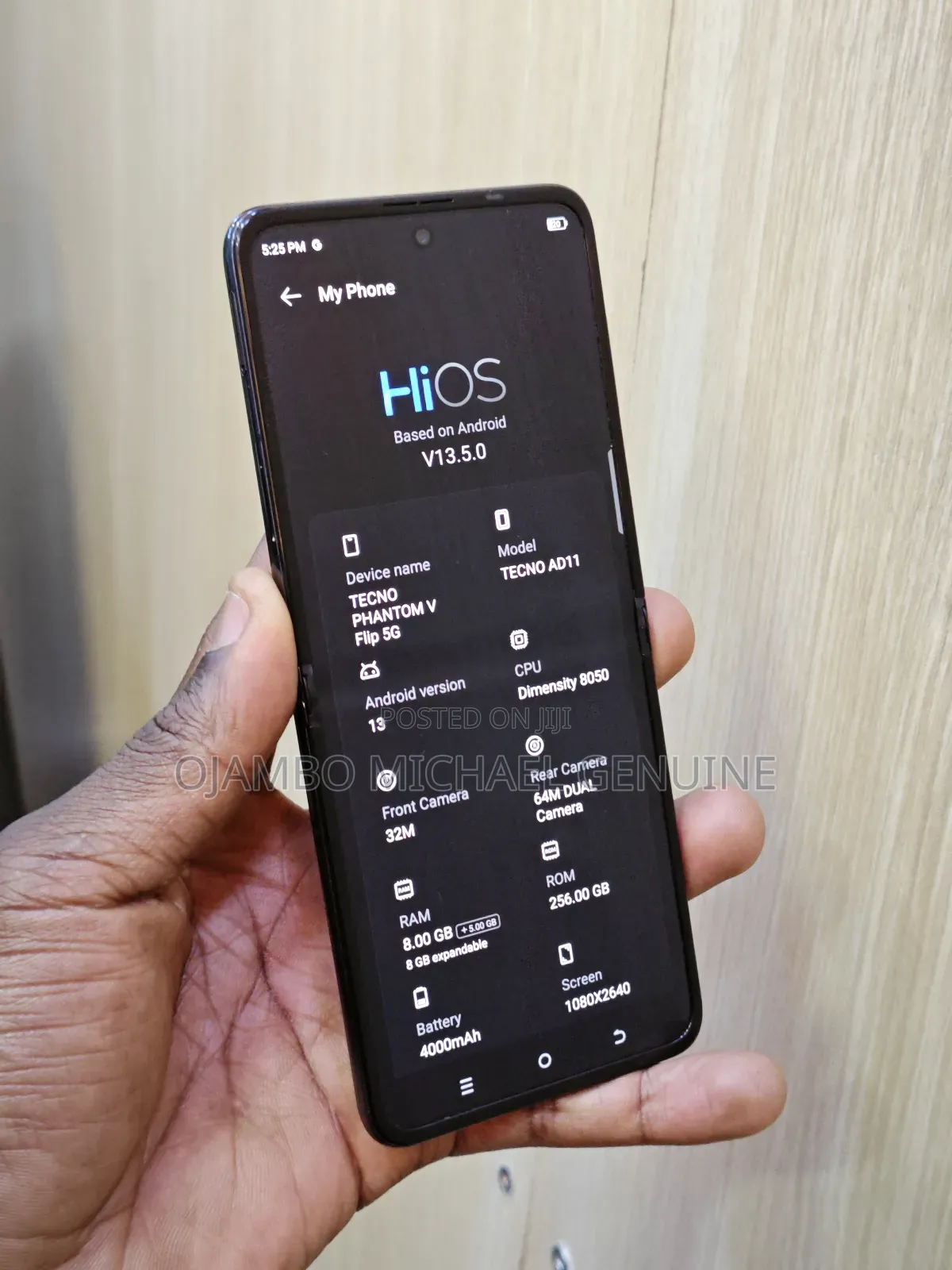 Tecno Phantom V Flip 5G 256 GB Black