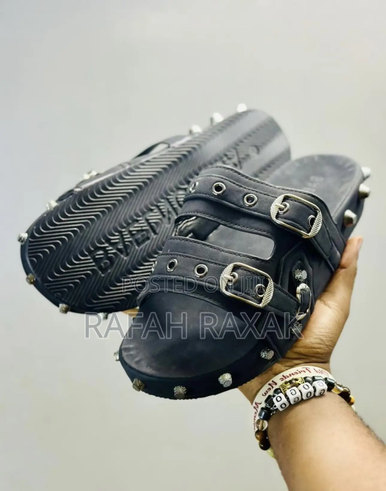 Original Black Balenciaga Cagole Slides Sandals