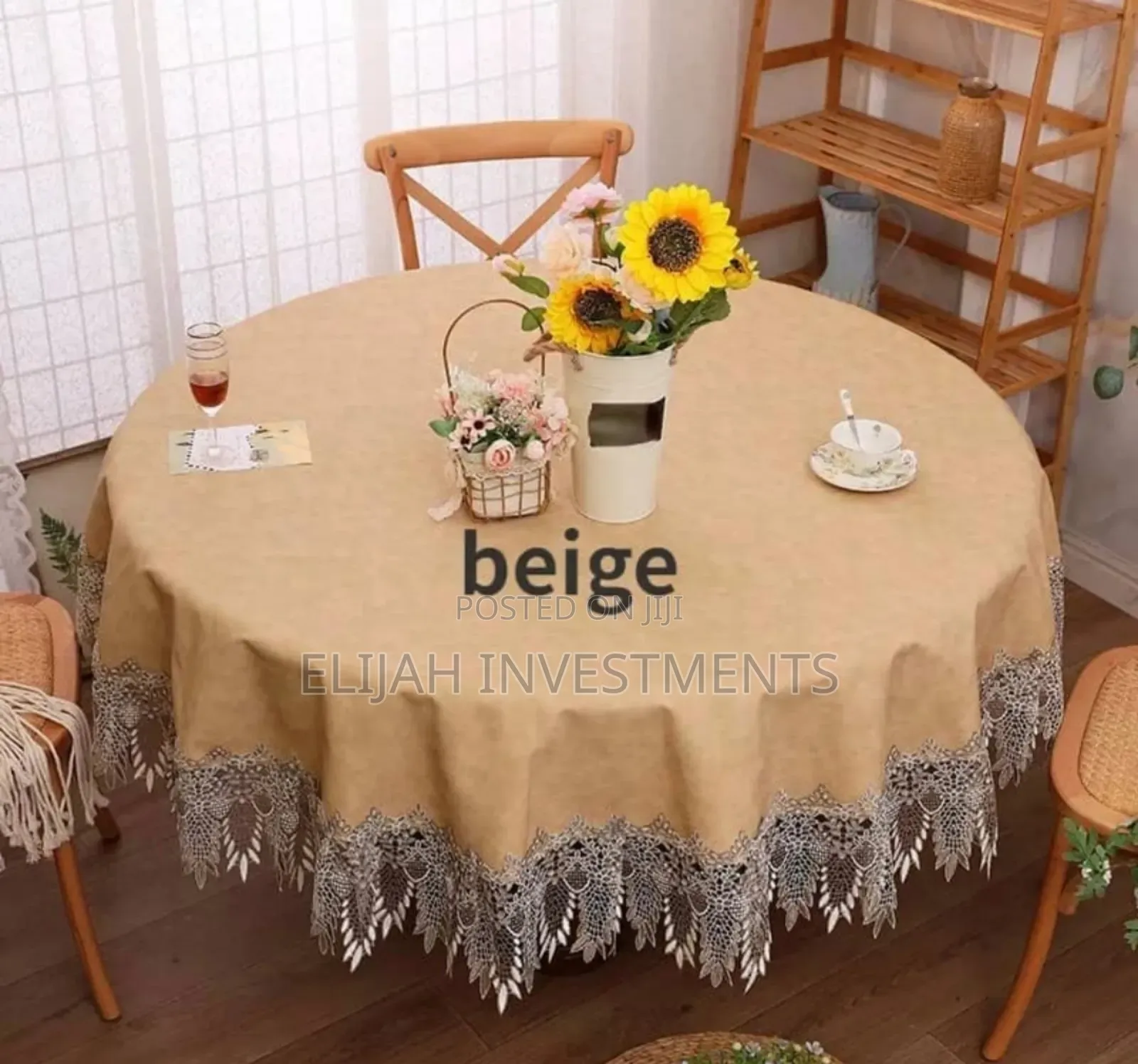 Original Quality 8 Seater Round Table Leather Table Cloth