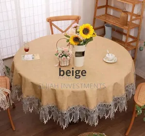 Original Quality 8 Seater Round Table Leather Table Cloth