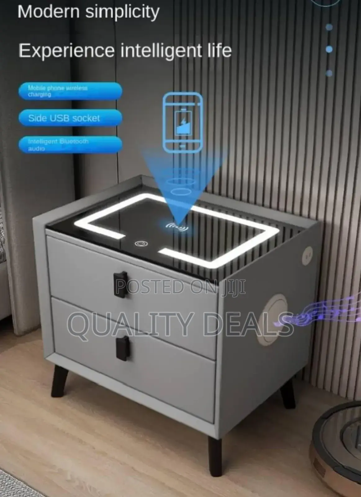 Modern Smart Table With Wireless and USB Charging