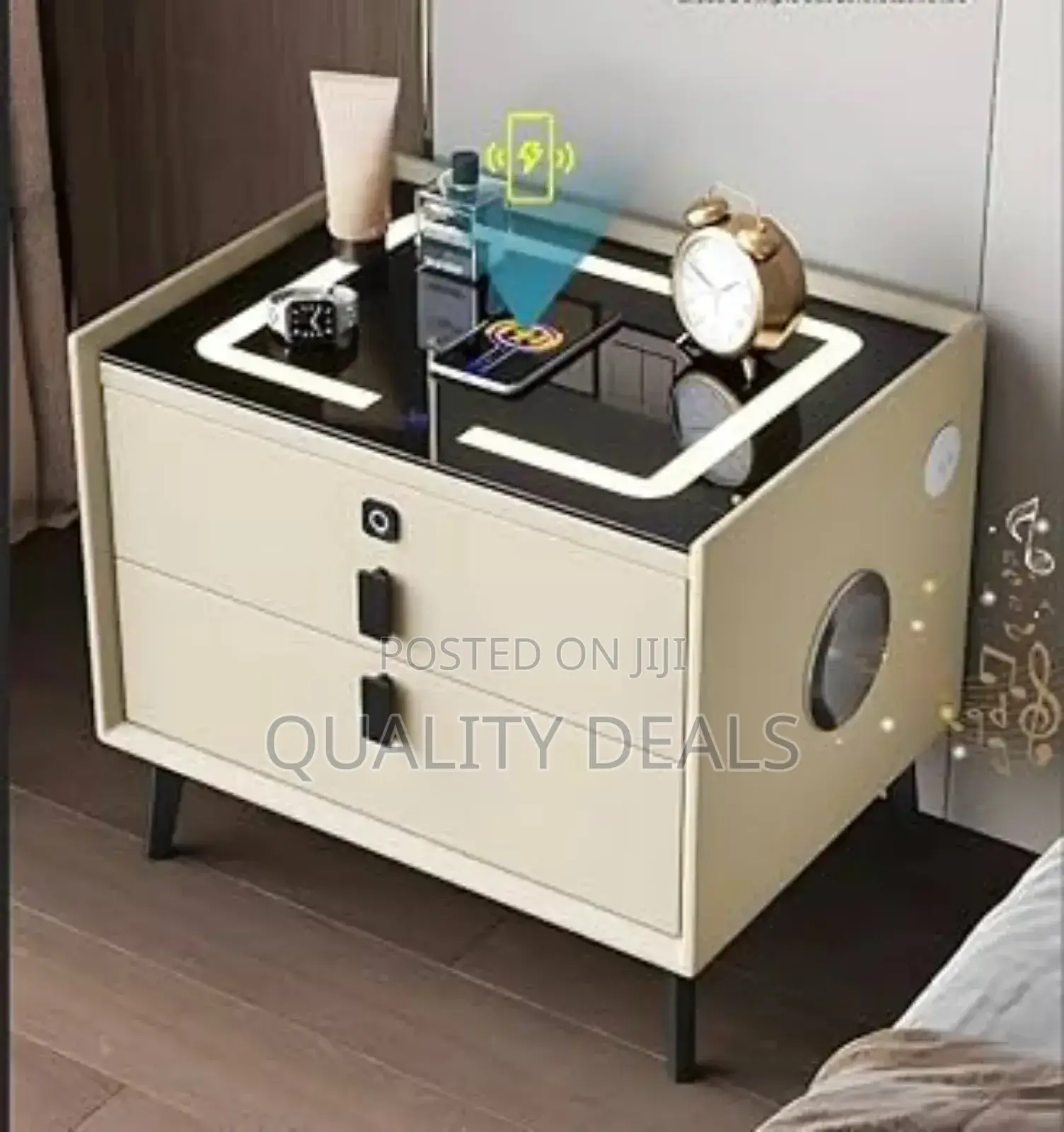Bedside Smart Table With Wireless Charging