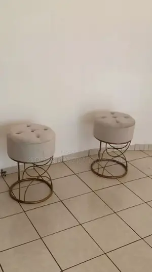 Photo - A Pair of 2 Tufted Stools/ Pouffes/ Ottoman for Living Rooms