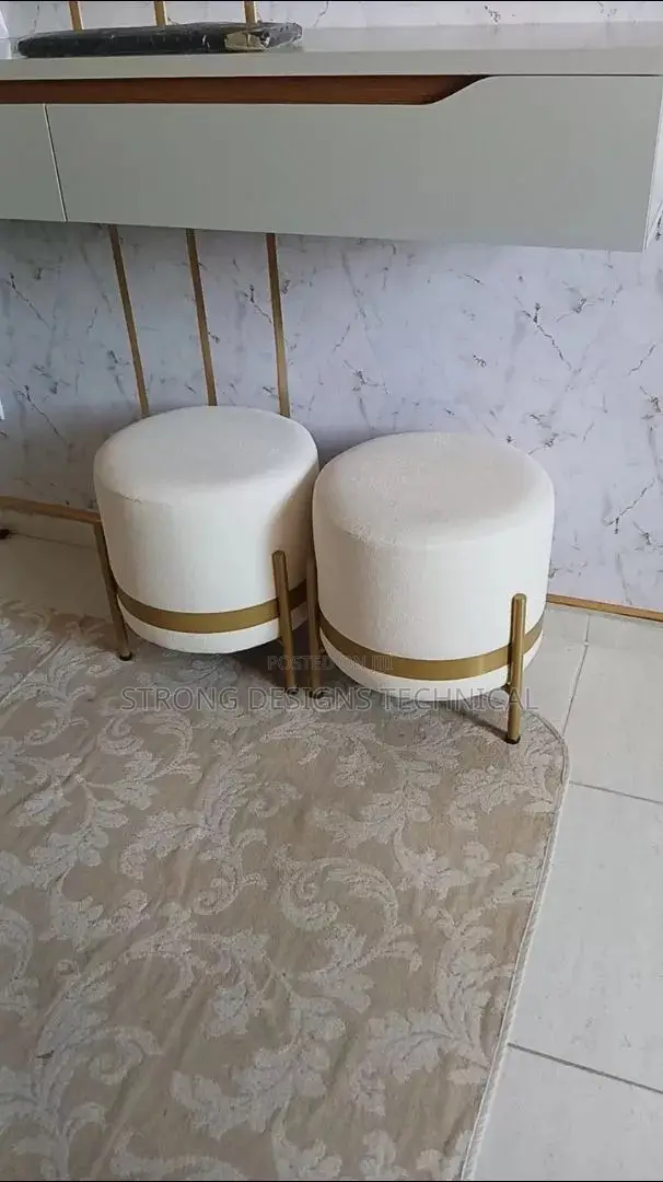 A Pair of 2 Ottoman Stools / Poufs for Homes / Boutiques