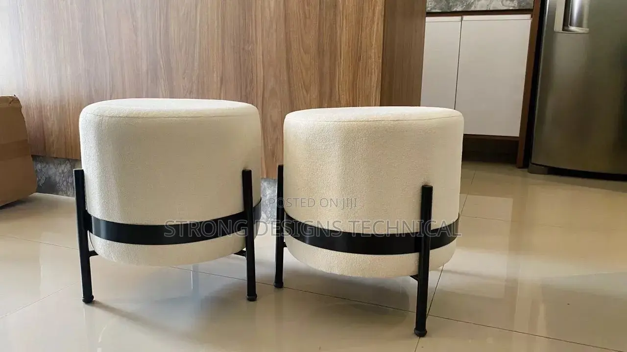 A Pair of 2 Ottoman Stools / Poufs for Homes / Boutiques