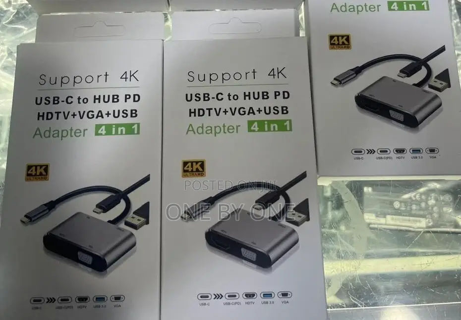 4 in 1 Usb C Hub 4 in 1 USB 3.1 Type C to HDMI+VGA + USB3